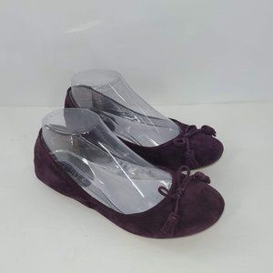 Cole Haan Women's Suede Flat Driving shoe purple size 7.5